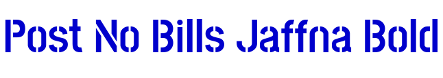 Post No Bills Jaffna Bold fuente